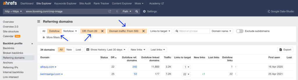 ahrefs example